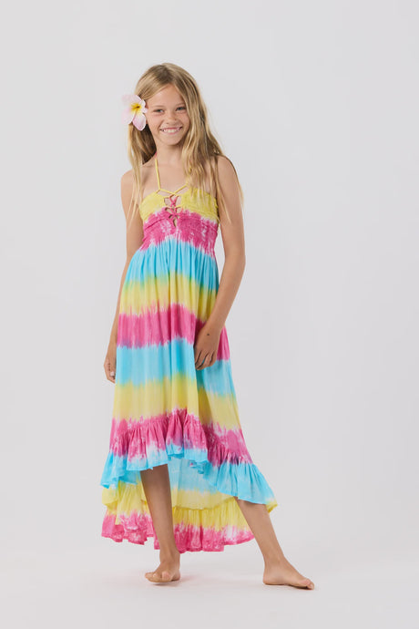 Tiare Hawaii - Girls Aila Dress - Rainbow Luna