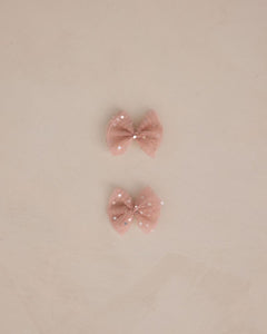 Noralee - Flutter Tulle Clips - Rose