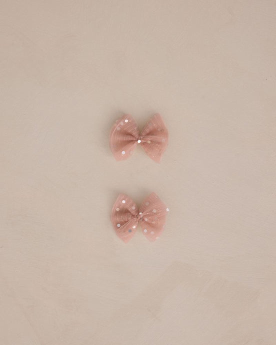 Noralee - Flutter Tulle Clips - Rose