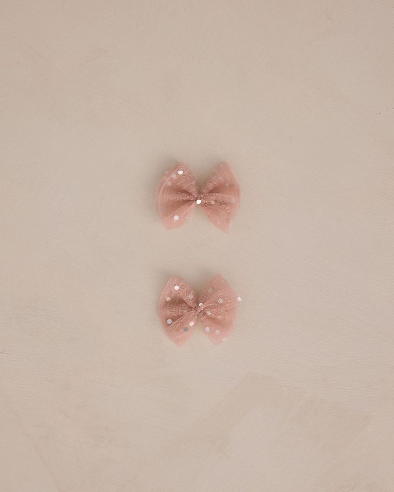Noralee - Flutter Tulle Clips - Rose