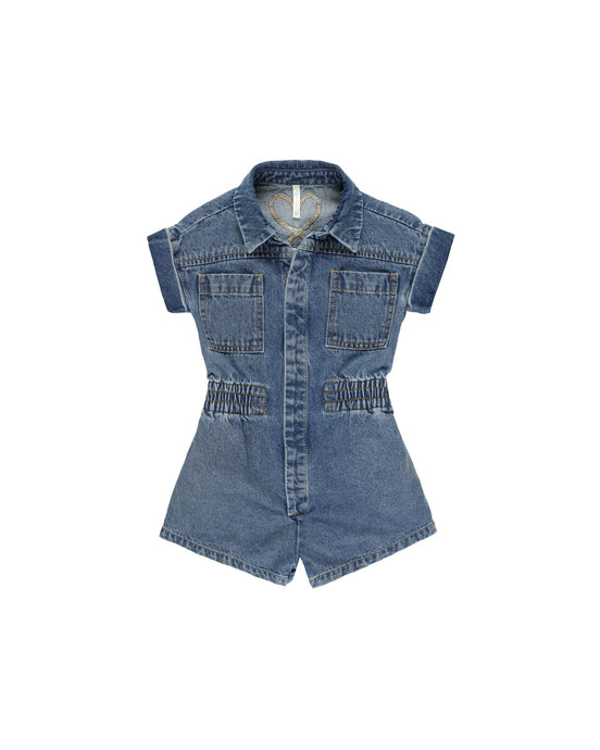 Rylee + Cru - Utility Romper - Indigo