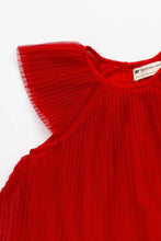 Load image into Gallery viewer, Monica + Andy - Organic Pleated Tulle Dress - Red