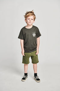 Munstrkids - RideAllDay Short - Washed Lt Olive