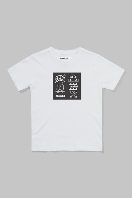 Mnstrkids - Smilelogo Tee - White