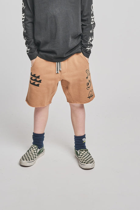 Mnstrkids - Branded Short - Almond