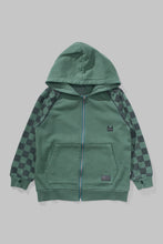 Load image into Gallery viewer, Mnstrkids - Raceallday Zip Hoody - Mid Green