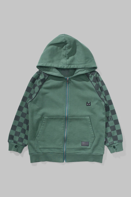 Mnstrkids - Raceallday Zip Hoody - Mid Green