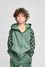 Load image into Gallery viewer, Mnstrkids - Raceallday Zip Hoody - Mid Green