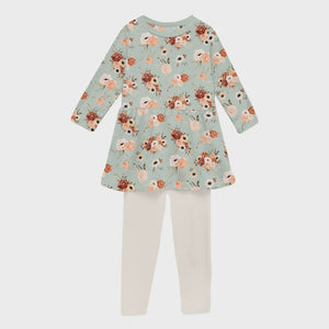 Kickee Pants - Print Long Sleeve Playtime Outfit Set - Aloe Fall Floral