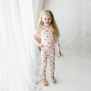 Kickee Pants - Print Long Sleeve Pajama Set - Baby Rose Pegasus