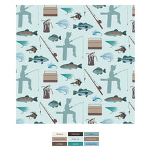 Load image into Gallery viewer, Kickee Pants - Print Convertible Sleeper w/ Zipper - Fresh Air Fishing