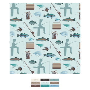 Kickee Pants - Print Convertible Sleeper w/ Zipper - Fresh Air Fishing