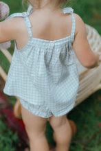 Load image into Gallery viewer, Wild Wawa - White Daisy Two Piece Set - Blue Gingham