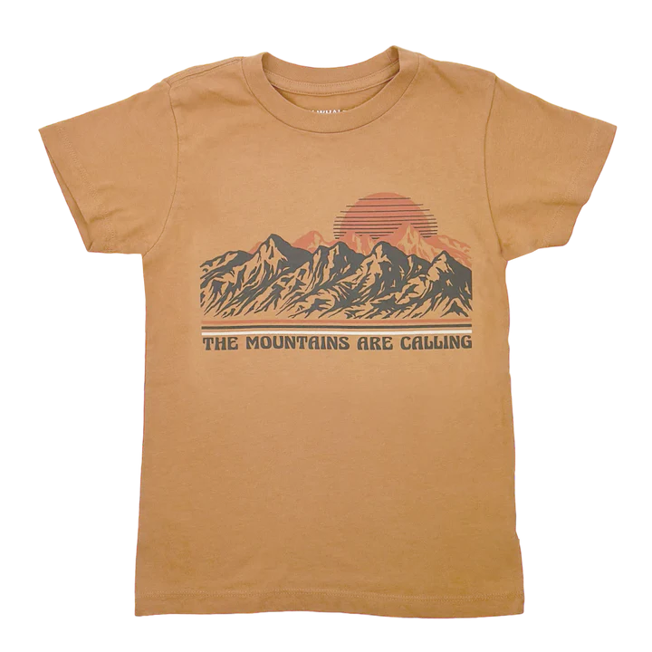 Tiny Whales - Mountains Are Calling T-Shirt - Rust