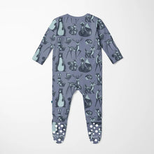 Load image into Gallery viewer, Kickee Pants - Print Footie with 2 Way Zipper - Moonlight Scandinavian Animals