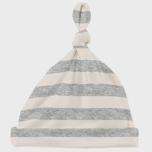 Kickee Pants - Print Knot Hat - Heathered Mist Sweet Stripe