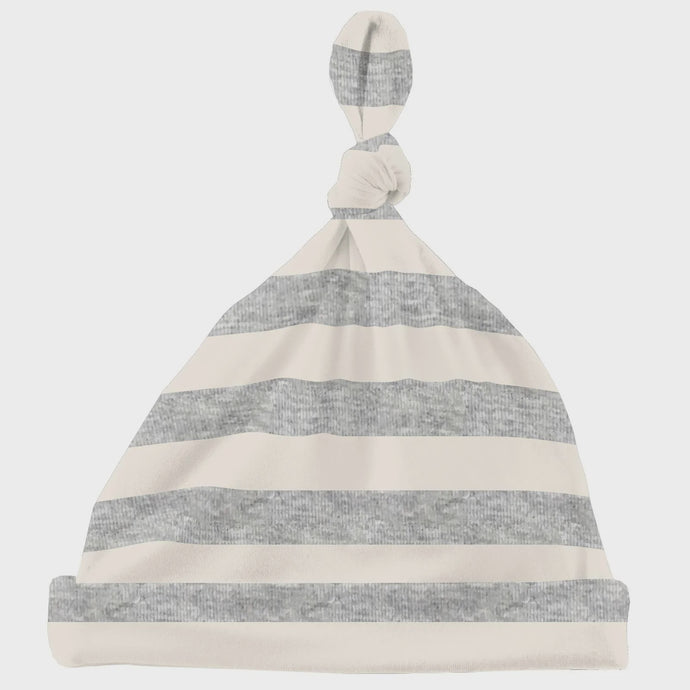 Kickee Pants - Print Knot Hat - Heathered Mist Sweet Stripe