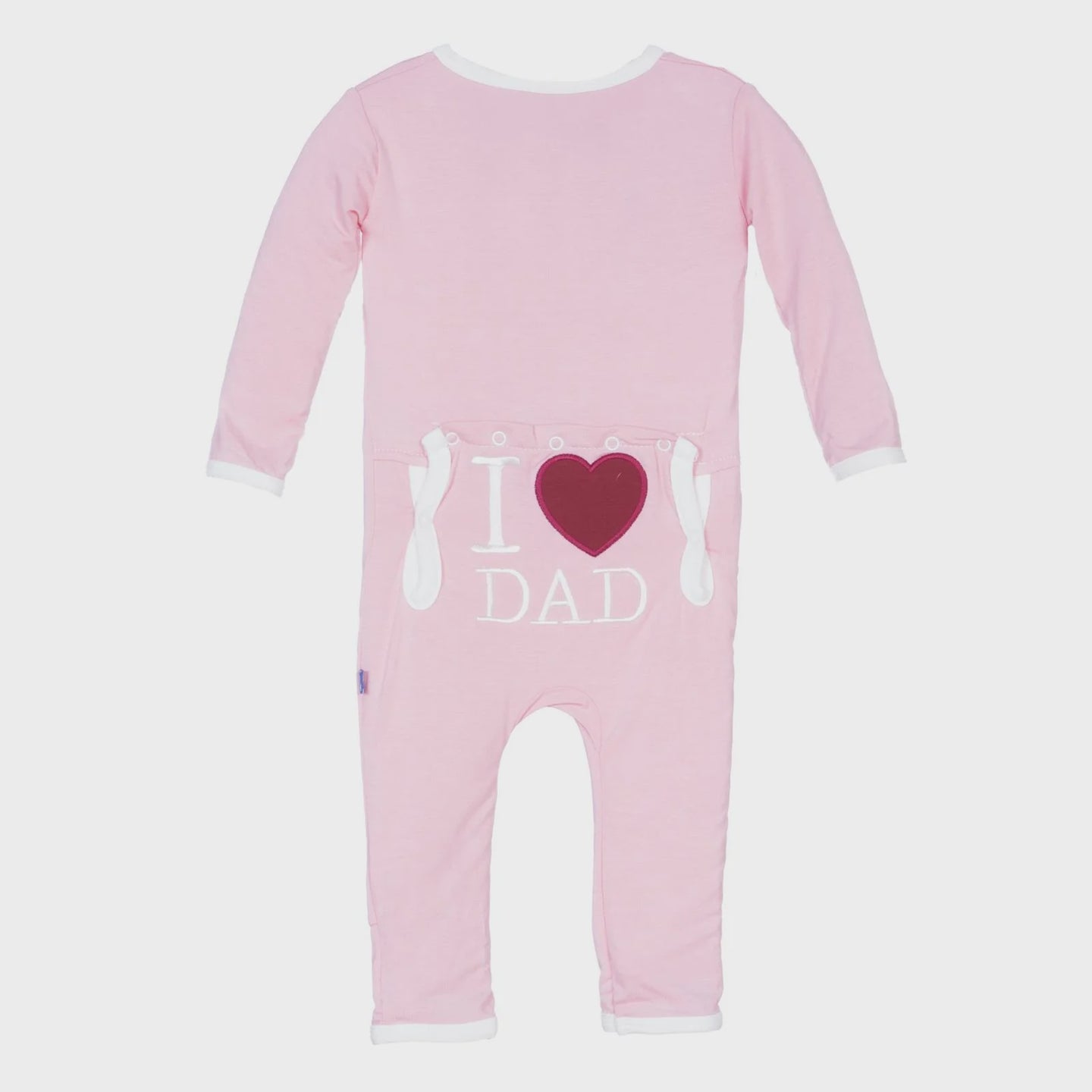 Kickee Pants - Applique Coverall with 2 Way Zipper - Lotus I Love Dad