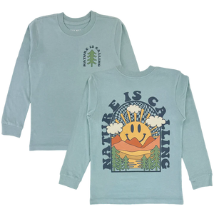 Tiny Whales - Nature Is Calling L/S Shirt - Stone Blue