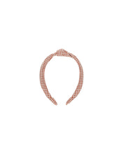 Load image into Gallery viewer, Rylee + Cru - Knotted Headband - Poppy Gingham