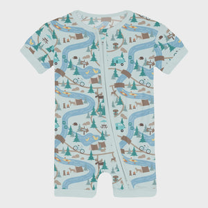 Print Shorty Sleeper with Zipper in Fresh Air Campground Map