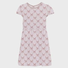 Load image into Gallery viewer, Kickee Pants - Print Flutter Sleeve Twirl Dress with Pockets - Shrinking Violet Bow Lattice