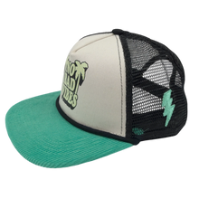 Load image into Gallery viewer, Tiny Whales - No Bad Vibes Foam Trucker - Natural/Teal