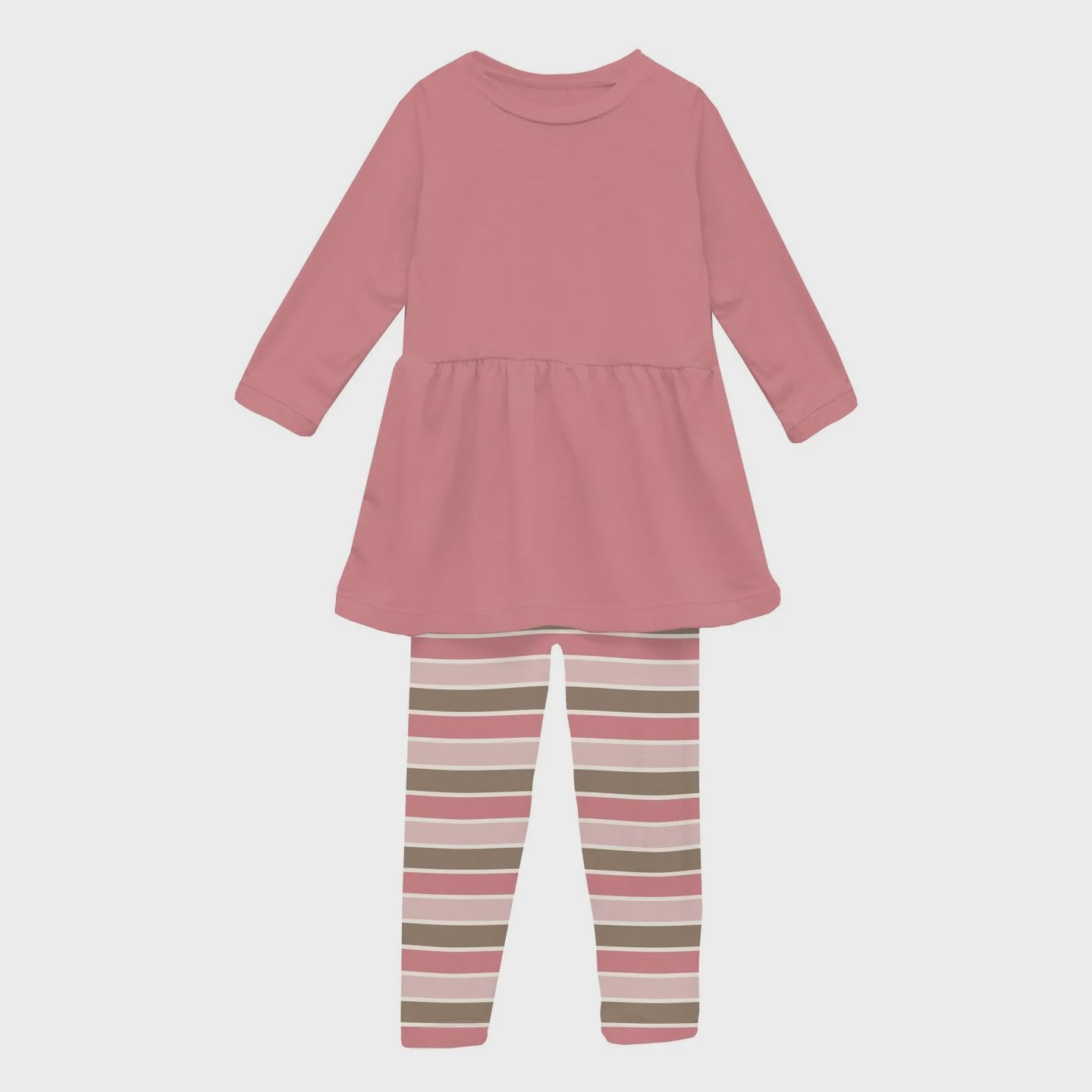 Kickee Pants - Print Long Sleeve Playtime Outfit Set - Neapolitan Stripe