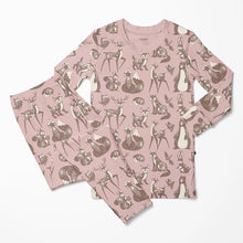 Load image into Gallery viewer, Kickee Pants - Print Long Sleeve Pajama Set - Baby Rose Scandinavian Animals