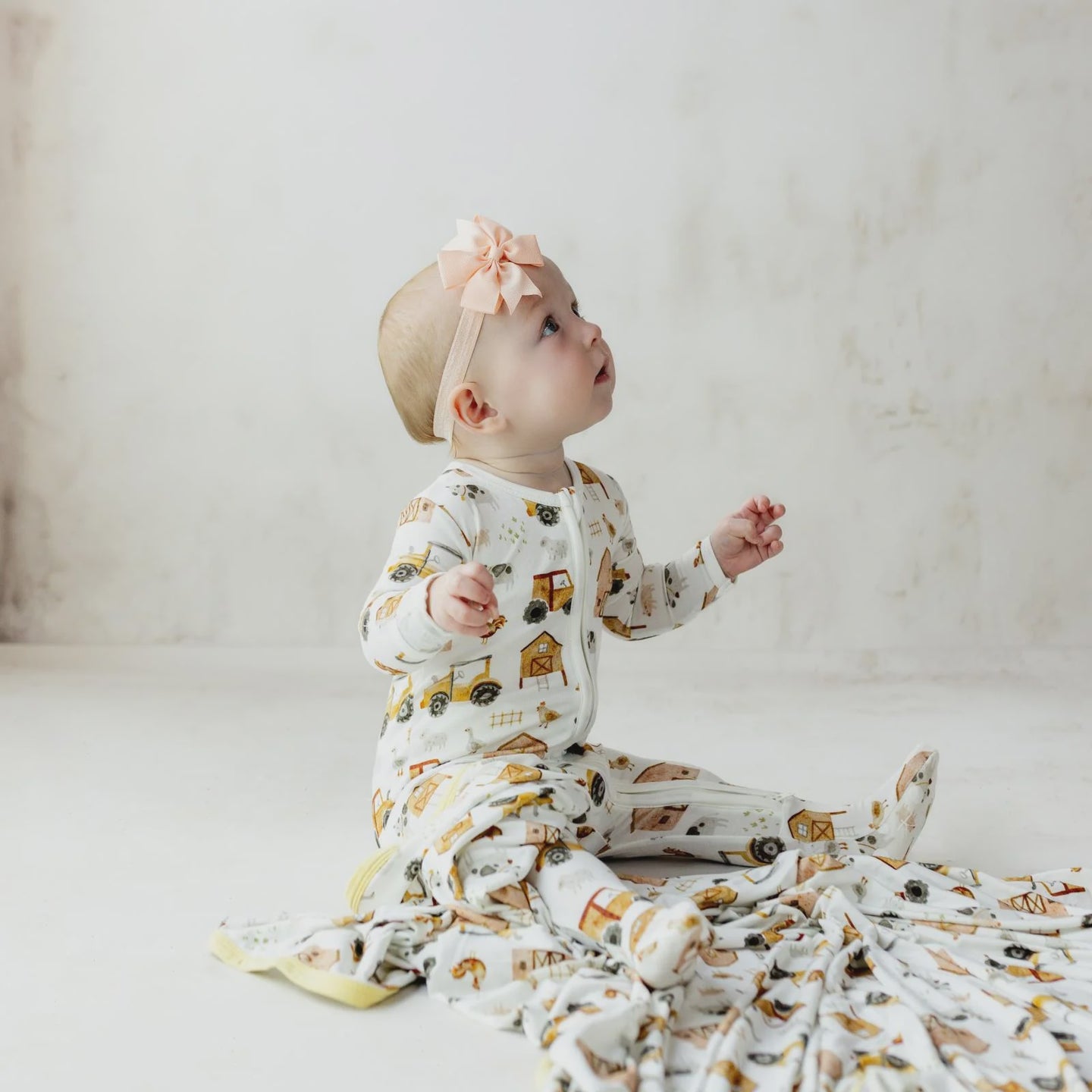 Kickee Pants - Print Footie With 2 Way Zipper - Natural Farm Life