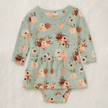Load image into Gallery viewer, Kickee Pants - Print Long Sleeve Skirted One Piece - Aloe Fall Floral
