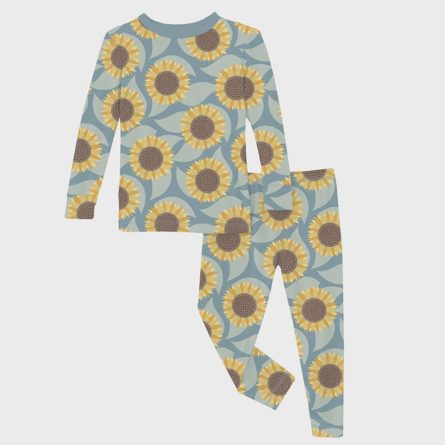 Kickee Pants - Print Long Sleeve Pajama Set -Stormy Sea Sunflower