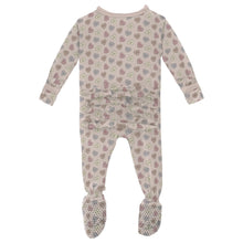 Load image into Gallery viewer, Kickee Pants - Print Layette Ruffle Footie With 2 Way Zipper - Candy Hearts