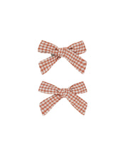 Load image into Gallery viewer, Rylee + Cru - Bows - Set of 2 - Poppy Gingham