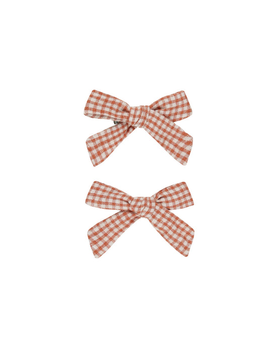 Rylee + Cru - Bows - Set of 2 - Poppy Gingham