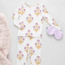 Load image into Gallery viewer, Pink Chicken - Kids Bamboo PJ Set - Lavender Dandelion