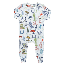 Load image into Gallery viewer, Pink Chicken - Baby Bamboo Romper - Western Dreams