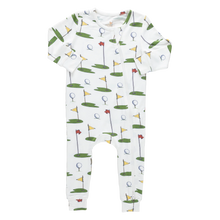 Load image into Gallery viewer, Pink Chicken - Baby Bamboo Romper - Golf Tournament
