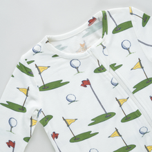 Load image into Gallery viewer, Pink Chicken - Baby Bamboo Romper - Golf Tournament