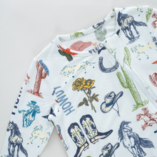 Load image into Gallery viewer, Pink Chicken - Baby Bamboo Romper - Western Dreams