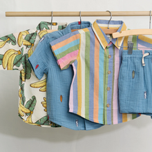 Load image into Gallery viewer, Pink Chicken - Baby Boys Jack Shirt - Surfboard Embroidery