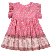 Load image into Gallery viewer, Pink Chicken - Girls Kit Dress - Small Paisley
