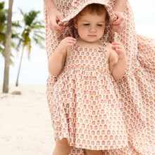 Load image into Gallery viewer, Pink Chicken - Baby Girls Tia Dress Set - pink prairie block print