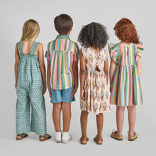 Load image into Gallery viewer, Pink Chicken - Girls Elsie Dress - parade stripe