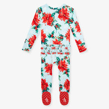 Load image into Gallery viewer, Posh Peanut - Ruffled Zippered One Piece Footie - Winter Lily