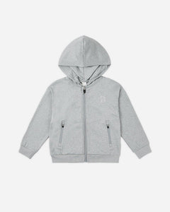 Rylee +  Cru - Zip Up Tech Hoodie - Heathered Dusty Blue