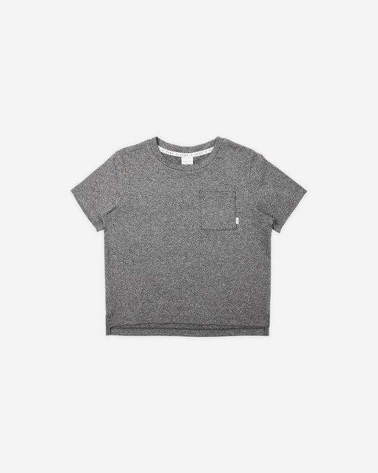 Rylee + Cru - Cove Essential Pocket Tee - Heathered Black