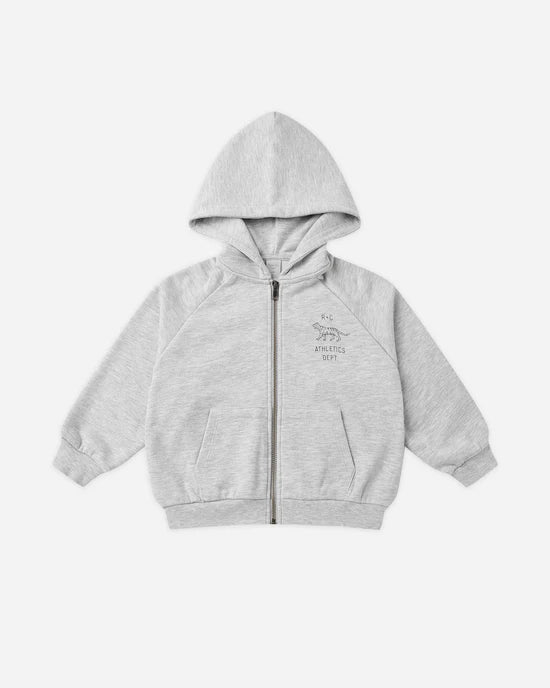 Rylee + Cru - Zip Raglan Hoodie - Heathered Ash