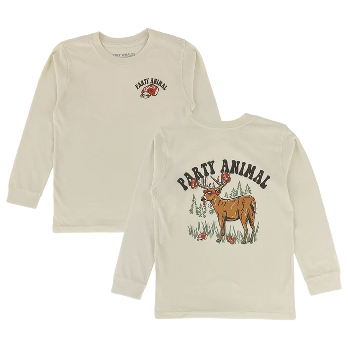 Tiny Whales - Party Animal L/S Shirt - Natural