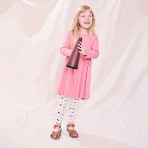 Pink Chicken - Sunny Long Sleeve Rib Dress - Dark Pink